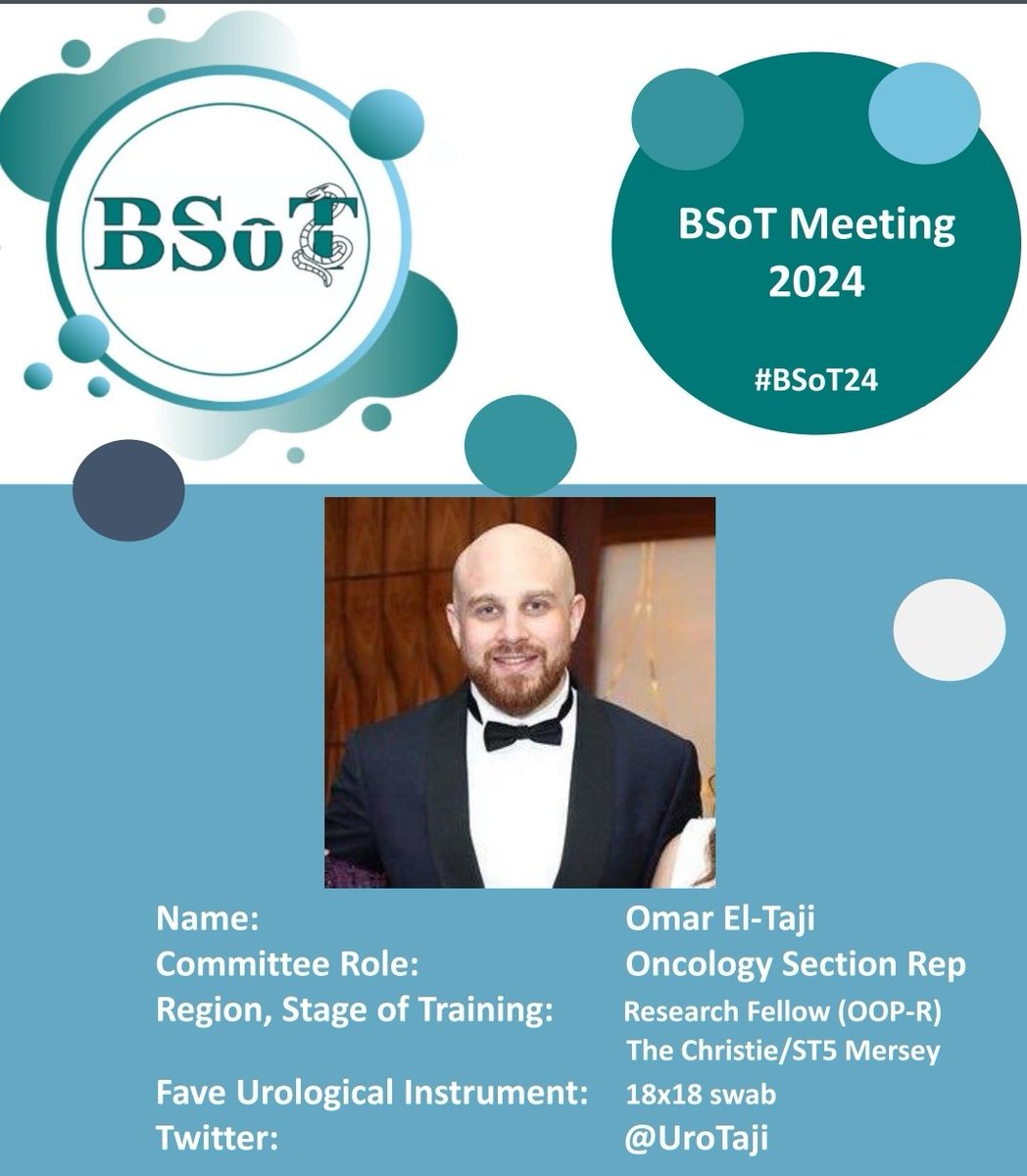 🌟#BSoT24 Monday 11th March afternoon will feature our #Oncology session, with Chairs Sarah Prattley and @UroTaji our Section of Oncology Representative. Get ready for 🤖💊 @BAUSurology @BURSTurology @RSMUrology #Urology #UroSoMe #Urooncology 🌟