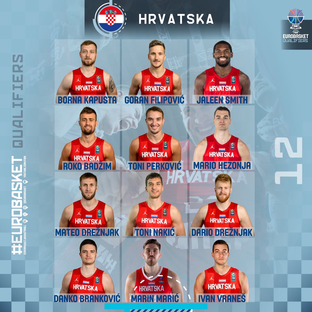 CROATIABasket's tweet photo. 🇭🇷 Dvanaestorica protiv Francuske 💪

🏹 Francuska – Hrvatska 23. veljače 2024. u 20:30 (Brest)
NEXT: 🏹 Hrvatska – Cipar 26. veljače 2024. u 20:00 (Rijeka) - ulaznice na #CoreEvent

📺 @SportklubH  |🌐 Courtside 1891 https://t.co/HkLupAlNr7