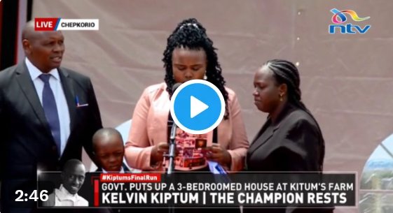 A recommendation to offer Kelvin kiptum's wife, Asenath Rotich a job in the Elgeyo Marakwet County government. Courtesy @ntvkenya #KelvinKiptum #worldsfastestmarathonrunner