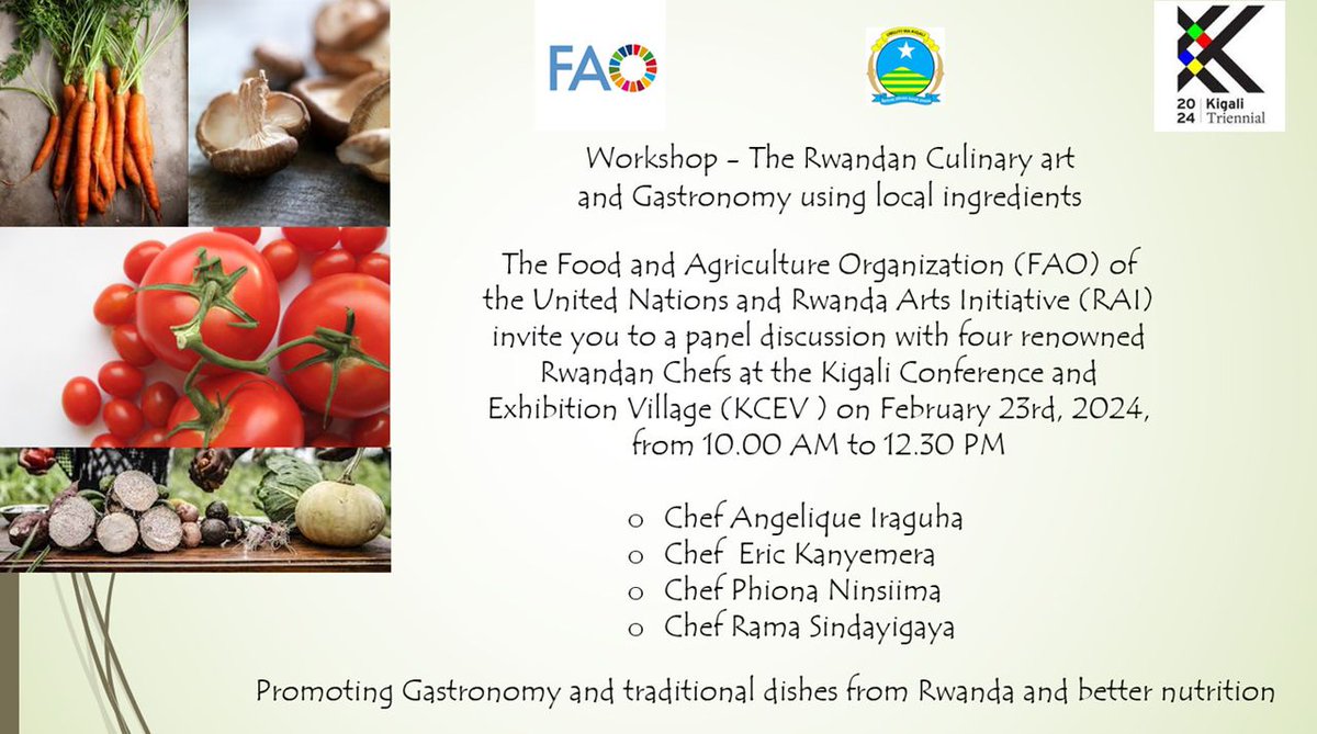 #HappeningNow

#CulinaryArt and #Gastronomy workshop have already started, and all attendees are ready  to dive into a world of using local ingredients to make cuisine for ensuring food security & preventing malnutrition in all its forms. #BetterNutrition #ZeroHunger

#StayTuned