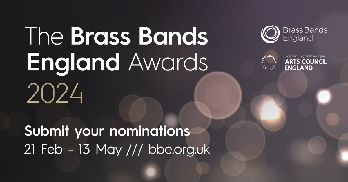 Psst! Do you know someone who's made an exceptional contribution to banding this past year? Make sure their efforts don't go unnoticed by nominating them for the Brass Bands England Awards 2024! 🤩

Find out more 👉 bbe.band/awards24