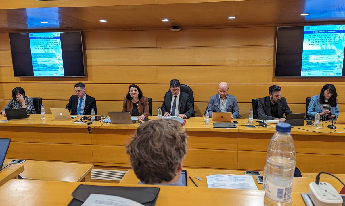 The conference 'The Presence of International Organisations in the Evolution of the Law of the Sea: 30 years since the entry into force of #UNCLOS' was just opened by @gaoanta @UDC_gal @esil_lawsea @esil_sedi 🌊