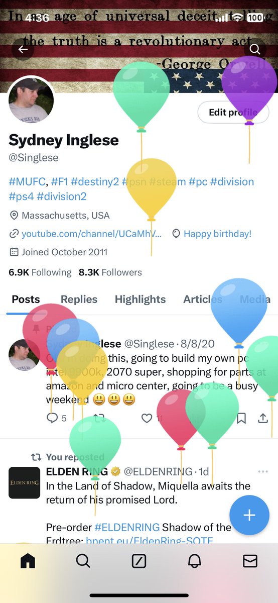 I got balloons today 😅