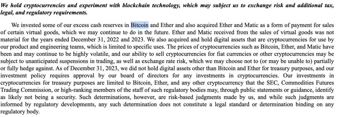 刚刚！又一Web2巨头加仓BTC

Reddit  <a href="/Reddit/">Reddit, Inc.</a>  持仓 #Bitcoin 和 #Ethereum！

最新的文件显示，社交媒体巨头Reddit自2022年以来一直将账上多余的现金储备购买 $BTC  、 $ETH  和 $MATIC 。

Reddit 在 2 月 22 日提交给美国证券交易委员会的IPO文件中表示