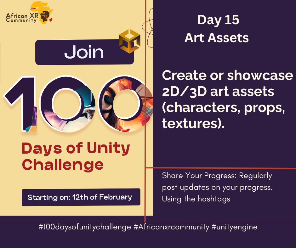 AxrCommunity's tweet image. Day 15: Art Assets 🎨: Showcase your latest character design! Whether 2D or 3D, art assets breathe life into games. Share your masterpieces! #GameArt #PixelMagic #100daysofunitychallenge #2danimation #3Danimation