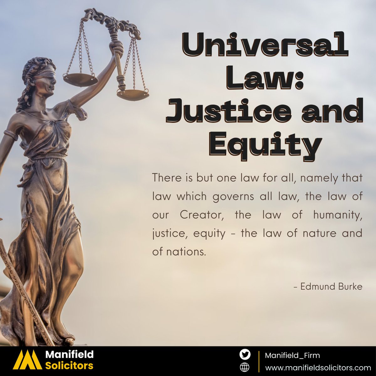 Reflecting on the timeless essence of law - the guiding principles that shape our society and uphold justice. At Manifield Solicitors, we're committed to navigating the complexities of law with integrity and compassion. Join the conversation.

#LawAndJustice #LegalPrinciples #MS