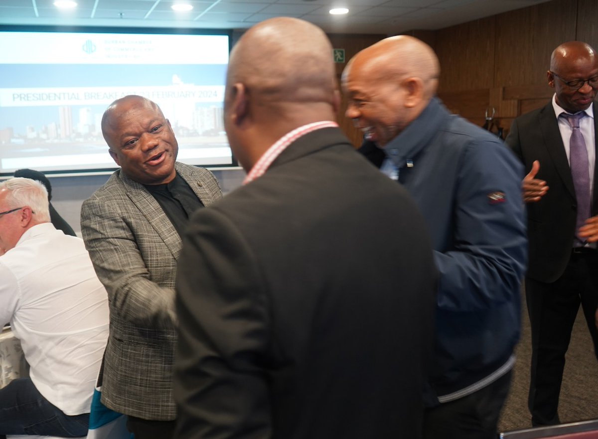 sziks's tweet photo. TODAY: Presidential Breakfast this morning at the @DurbanChamber of Commerce &amp; Industry NPC and the KZN Growth Coalition. #LeaveNoOneBehind 🇿🇦 https://t.co/c8Zzbsgo3x