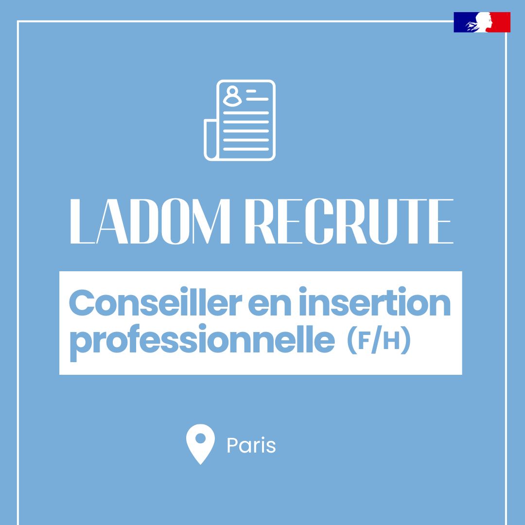 LadomOfficiel's tweet photo. 📢[OFFRE D' EMPLOI] : #LADOM recrute un Conseiller en insertion professionnelle (F/H).    

📧Pour postuler : https://t.co/LzZvLbl9ja

#recrutement #emploi #servicepublic https://t.co/9gE7azZJuR