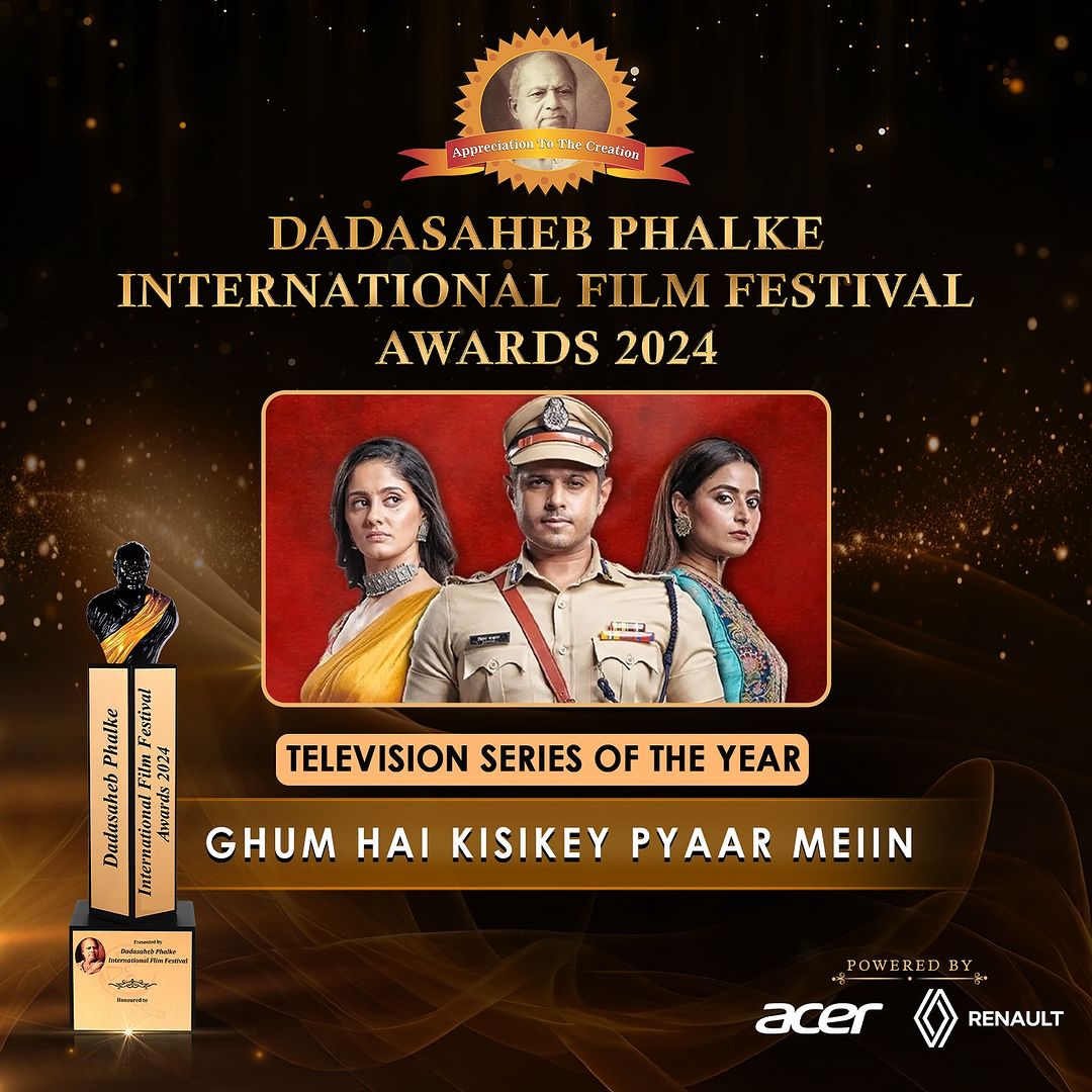 The spotlight shines on ‘Ghum Hai Kisikey Pyaar Meiin’, crowned as the Television Series of the Year at Dadasaheb Phalke International Film Festival Awards 2024! This show has captivated audiences with its gripping storyline and stellar performances. Congratulations to the team
