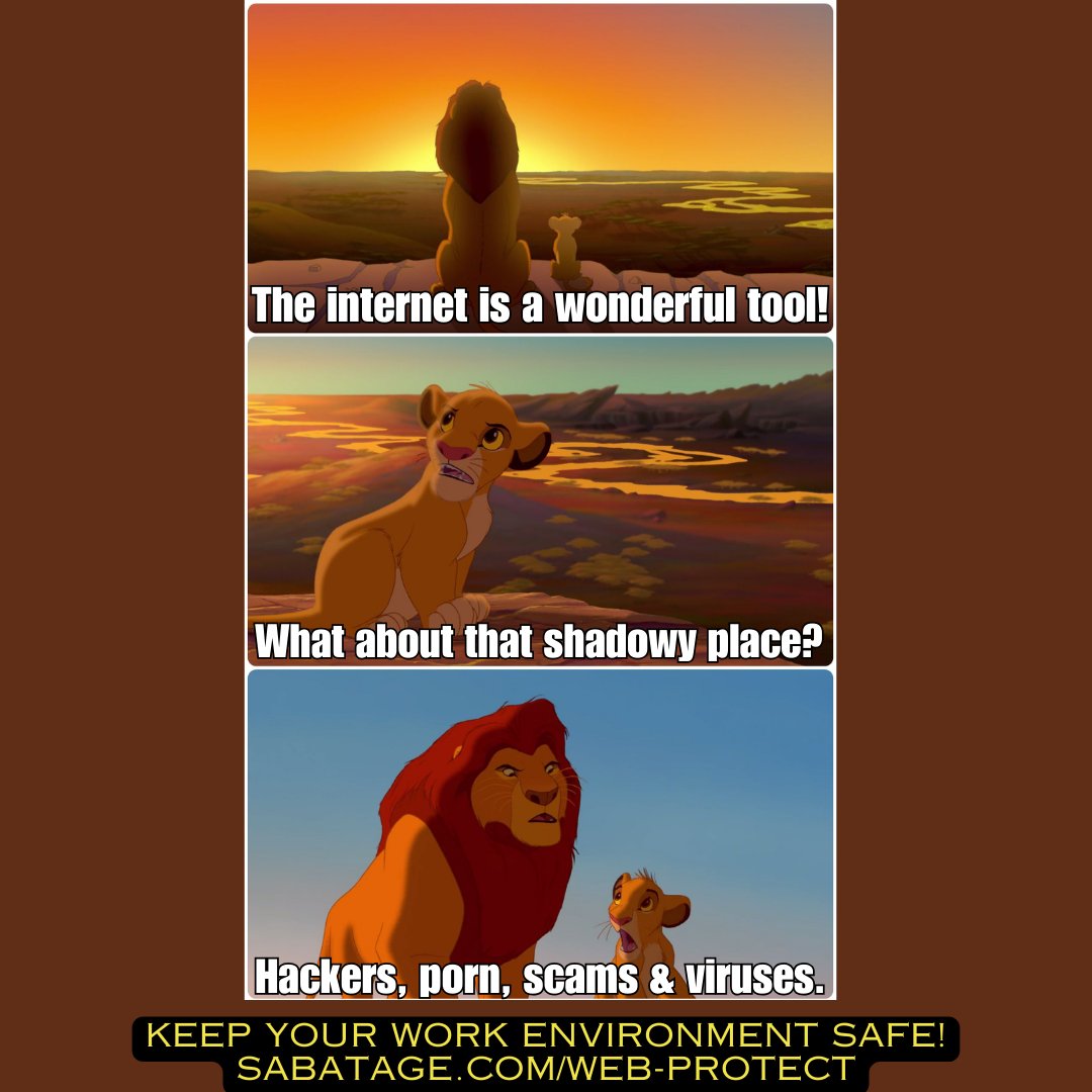 sabatage's tweet image. We all use the internet at work every day. However, there are plenty of distractions, dangers and liabilities out there as well. We can keep your work environment safe for your business and your employees. sabatage.com/web-protect #WebProtection #ContentFiltering #phishing…