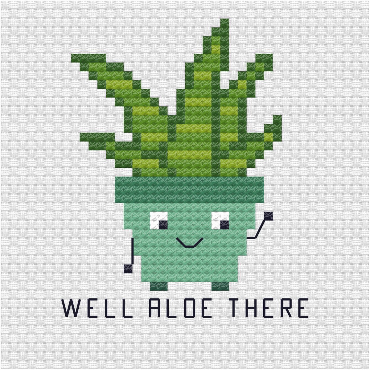 Hi patrons, this cute plant pun in the shape of an aloe vera is this weeks pattern for you all. patreon.com/ringcat #crossstitchpattern #patreoncreator #aloevera #plantpun