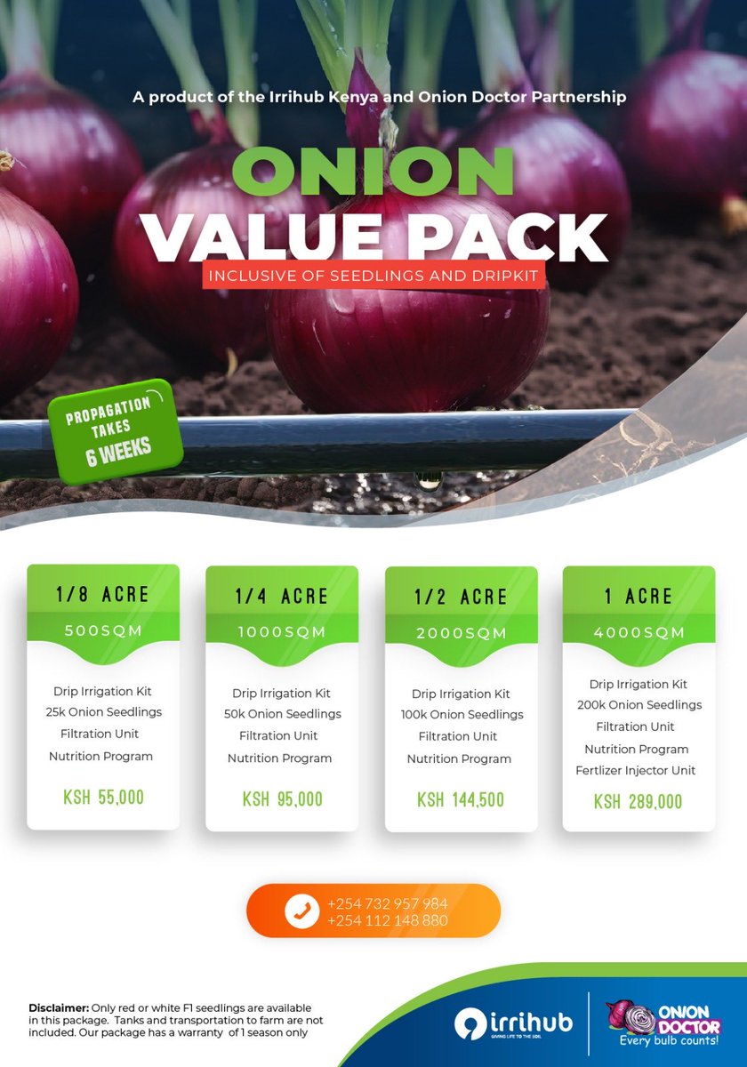 KES 110/- per kg 

(Onions' Farm Gate Price) as of 23.02.2024. 

Show us a better tweet than this!