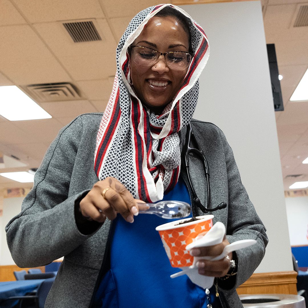 As part of #ResidentAppreciationWeek, there was an ice cream social at the Buffalo VA Medical Center — one of the many training sites for #UBuffalo residents + fellows. On #ThankAResidentDay & every day, we’re grateful for trainees’ hard work at the @VAWesternNY & at all sites.