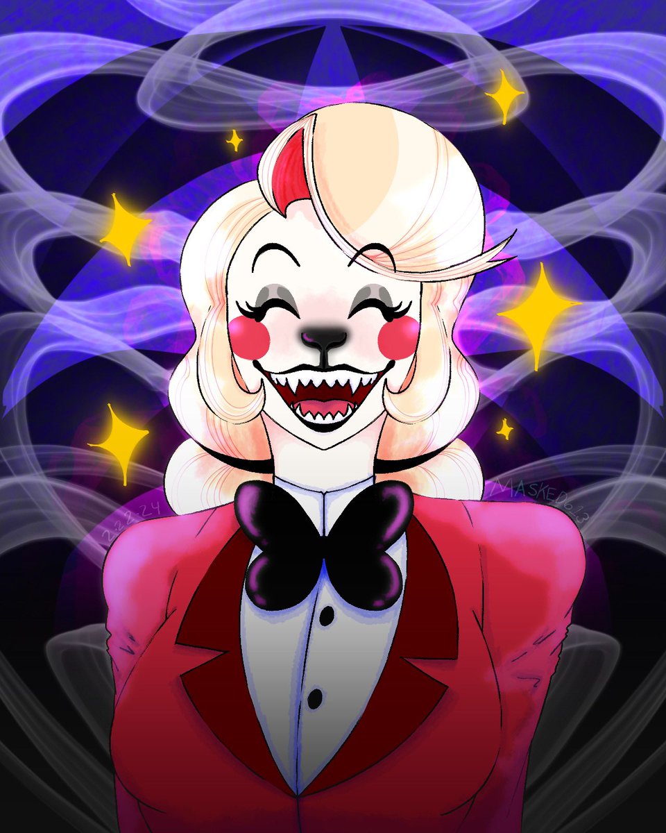 MaskedsArt's tweet photo. I think my main struggle was trying to get her nose to look less like a dog nose and more like a goat nose and even then i think i failed #hazbinhotel #hazbinhotelcharlie #charlie #charliemorningstar #digitalart #drawingchallenge #artchallenge #artmeme #emotionchallenge https://t.co/ok56SeTKHn