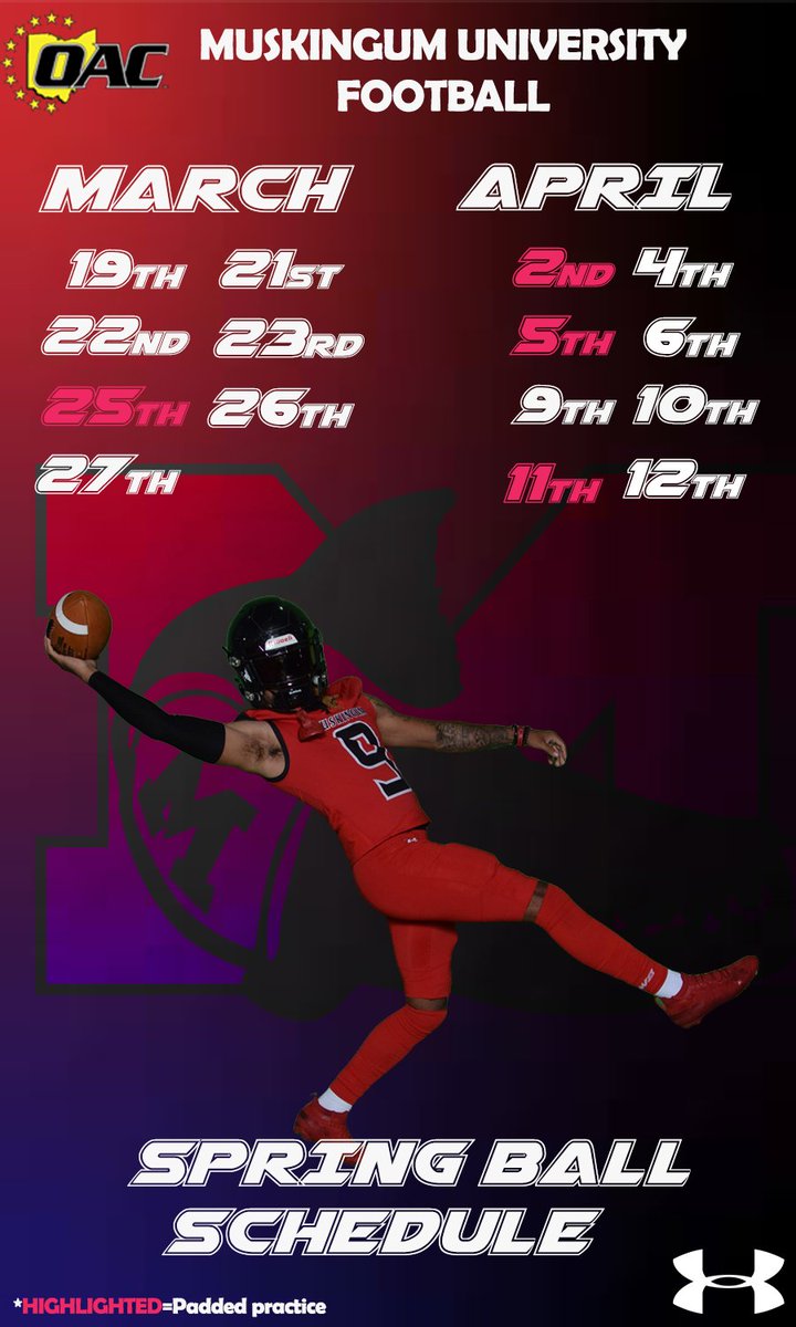 Almost that time, 2024 Spring Ball practice schedule!!
#DefendTheM