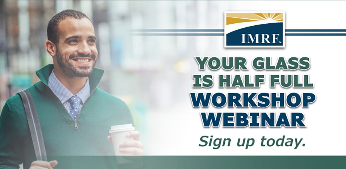 Are you under 40?
The Your Glass is Half Full Workshop webinar is available online, on-demand on the IMRF website. View the webinar when it is convenient for you!
imrf.org/2023-Glass-Hal…

#theimrf #retirement #retirementplanning #newmembers