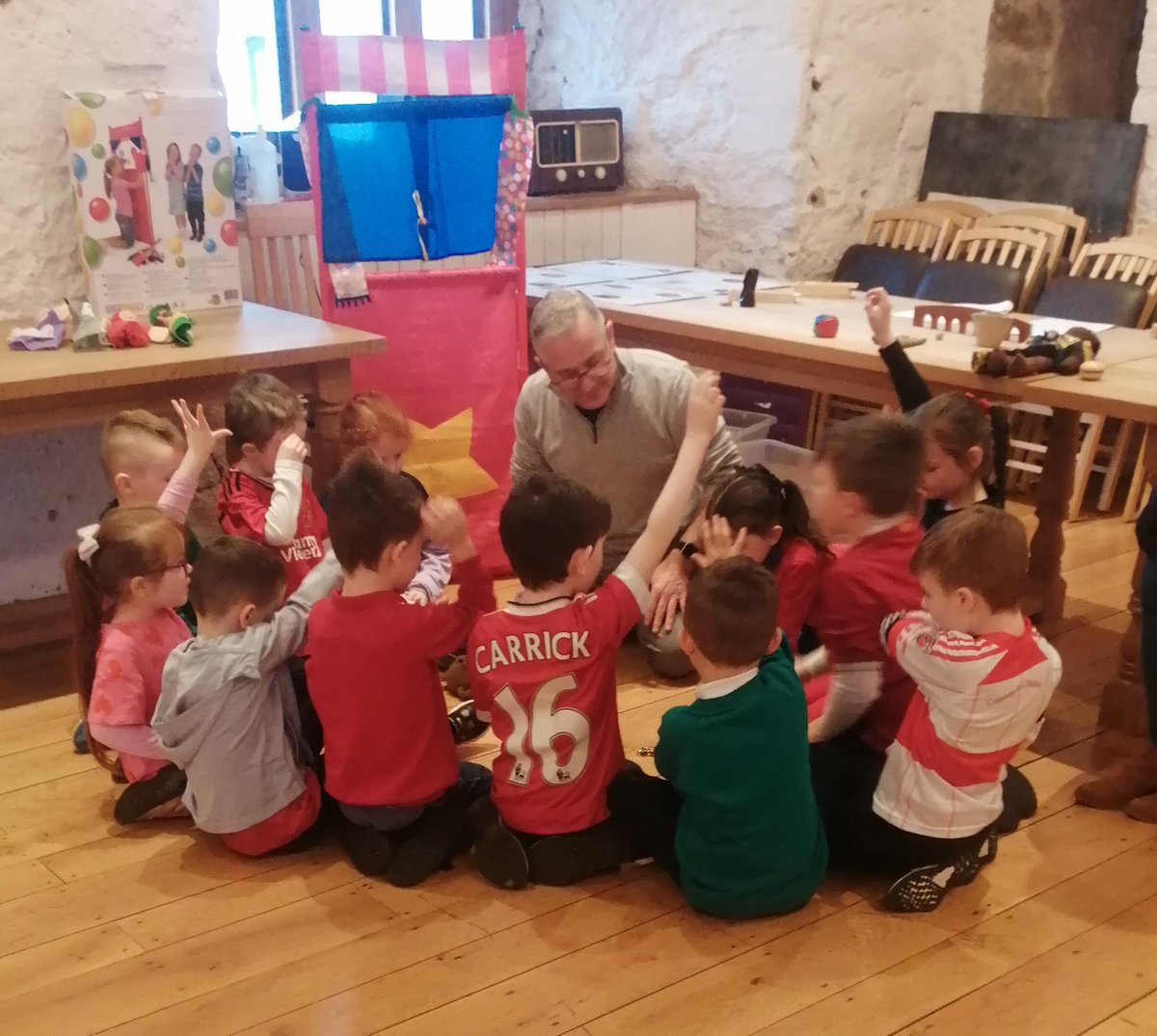nmdmuseums's tweet photo. Newry &amp; Mourne Museum were delighted to welcome the P1s from St Malachy’s Primary School, Camlough for a toy workshop. The children had lots of fun learning about the history of toys, getting to play with the old toys and even making their own cup and ball toy.  #mylocalmuseum https://t.co/BoAlc4CrAp