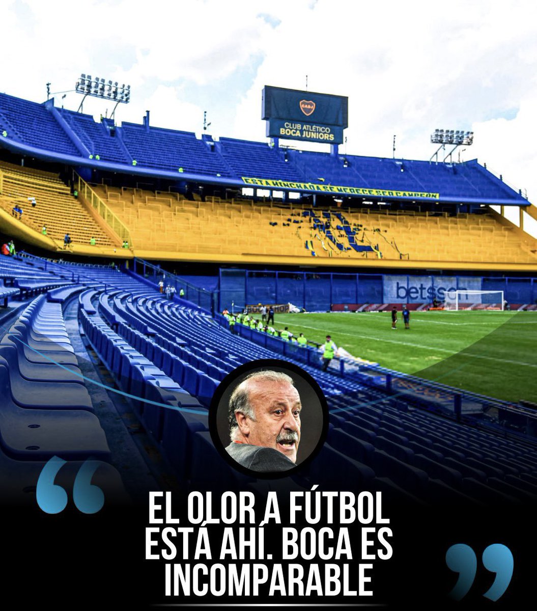 🇪🇸 Vicente del Bosque sobre La Bombonera en <a href="/charrosatomicos/">Charros Atómicos 🎙️</a>:

"El campo que mejor refleja la esencia del fútbol es el de Boca Juniors. El olor a fútbol está ahí. Boca es incomparable”.