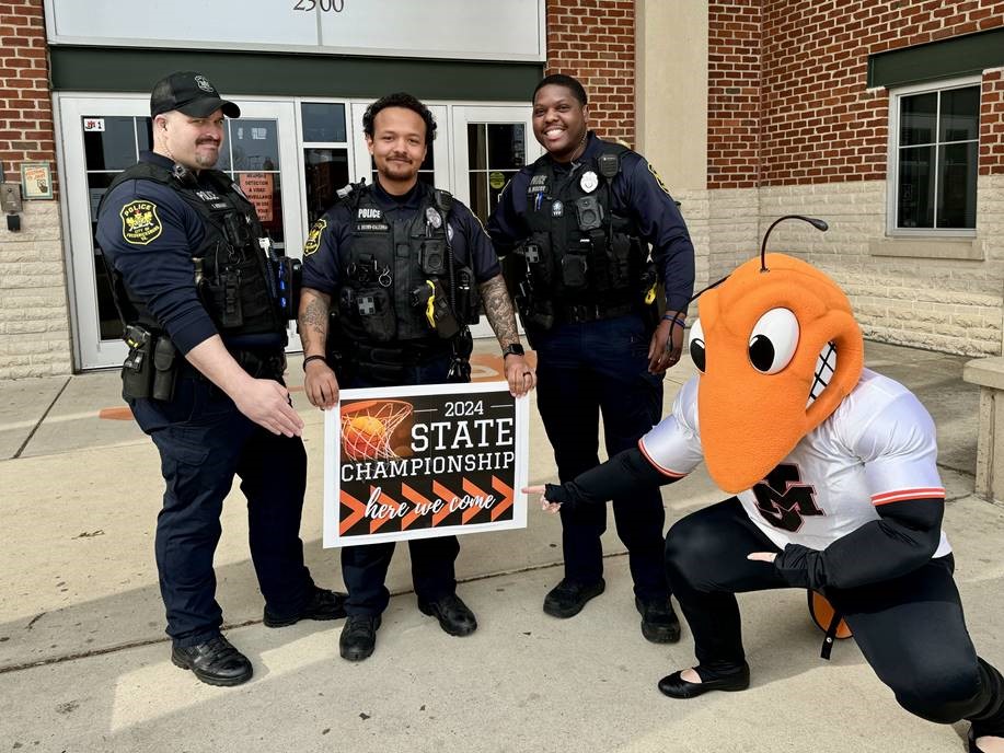 #FXBG PD is cheering on the James Monroe High School Boys Basketball Team as they play Meridian High School for the Regional Championship tonight in Falls Church. This is their first time qualifying for the State Championship since 2012. Go JayEm!! @FxbgJmhs