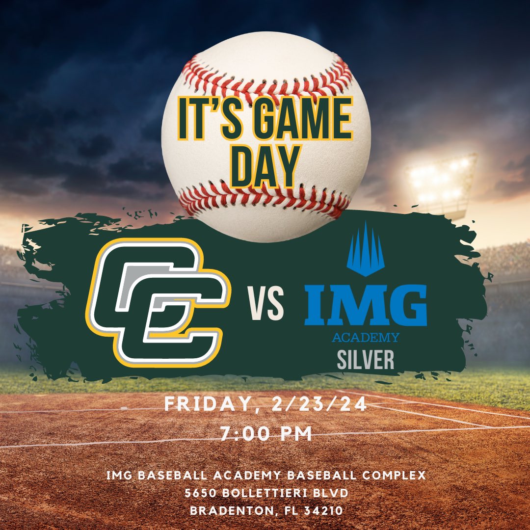 It’s our favorite day of the week:  GAME DAY!  Send our Coyotes lots of love as they travel tonight to play IMG Academy Silver. 
#CreekBoys #CoyoteNation
@BaseballCoyote @CCHS_Sport @TheCoyoteWay 💚💛⚾️