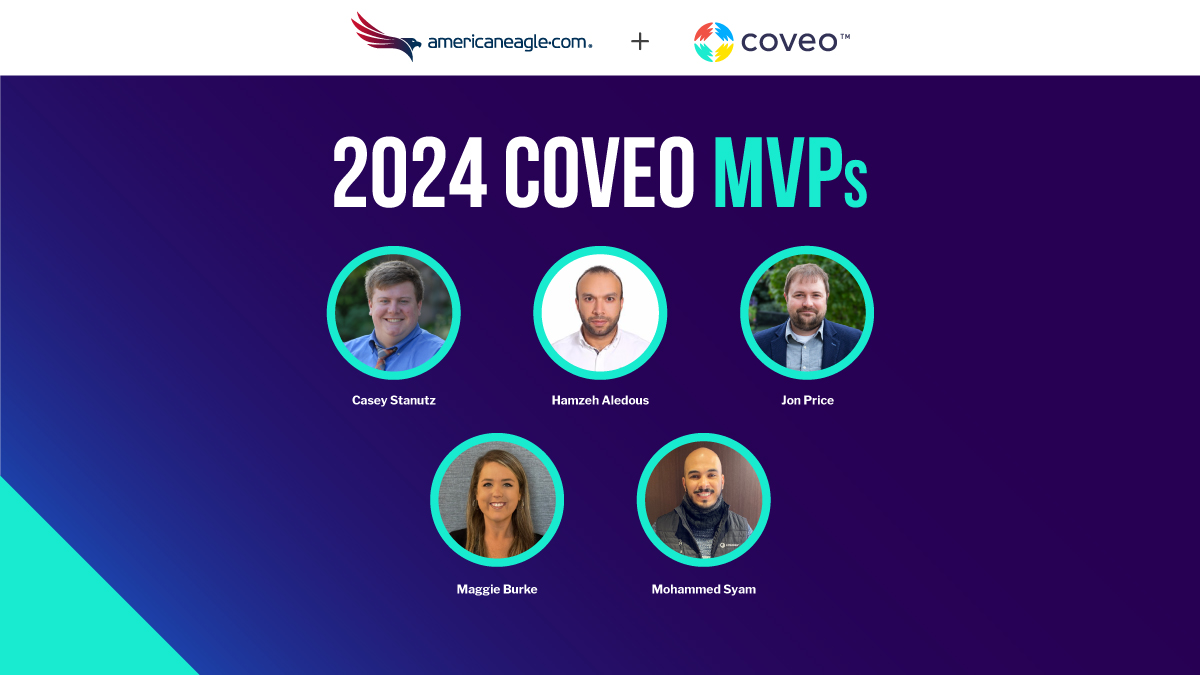 We're celebrating our 2024 @Coveo MVPs!

🏆 These inspiring and talented MVPs are maximizing AI-powered enterprise search solutions with Coveo.

     -  Mohammed Syam
     -  Jon Price
     -  Maggie Burke
     -  Casey Stanutz
     -  Hamza Aladous

➡️ bit.ly/3ULMOlq