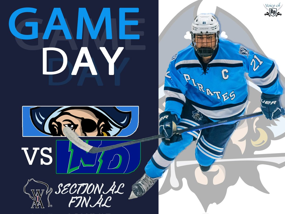 𝐒𝐄𝐂𝐓𝐈𝐎𝐍𝐀𝐋  𝐅𝐈𝐍𝐀𝐋  𝐇𝐎𝐂𝐊𝐄𝐘

🔱 @NDATritonHockey 
⚓️ @Piratepuck 
🏒 @wiaawi Sectional Final 
📍 @ChampionCtr 
🕢 7:30 Puck Drop • 7:15 Pregame
🎙️ @ChrisLiermann & @mplummer215 
🖥️ youtube.com/live/rlbs_BH3B…

#wiaahockey