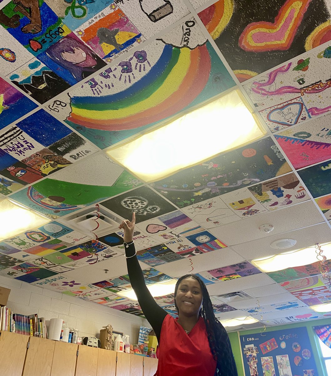 Jennifer Baker (@artwithmrsbaker) on Twitter photo It was such a special moment for me to watch one of my former 5th graders find their ceiling tile painting in the art room today! This is one of my many “whys!” <a href="/NISDHoffmann/">Hoffmann Elementary</a> It was such a special moment for me to watch one of my former 5th graders find their ceiling tile painting in the art room today! This is one of my many “whys!” <a href="/NISDHoffmann/">Hoffmann Elementary</a>