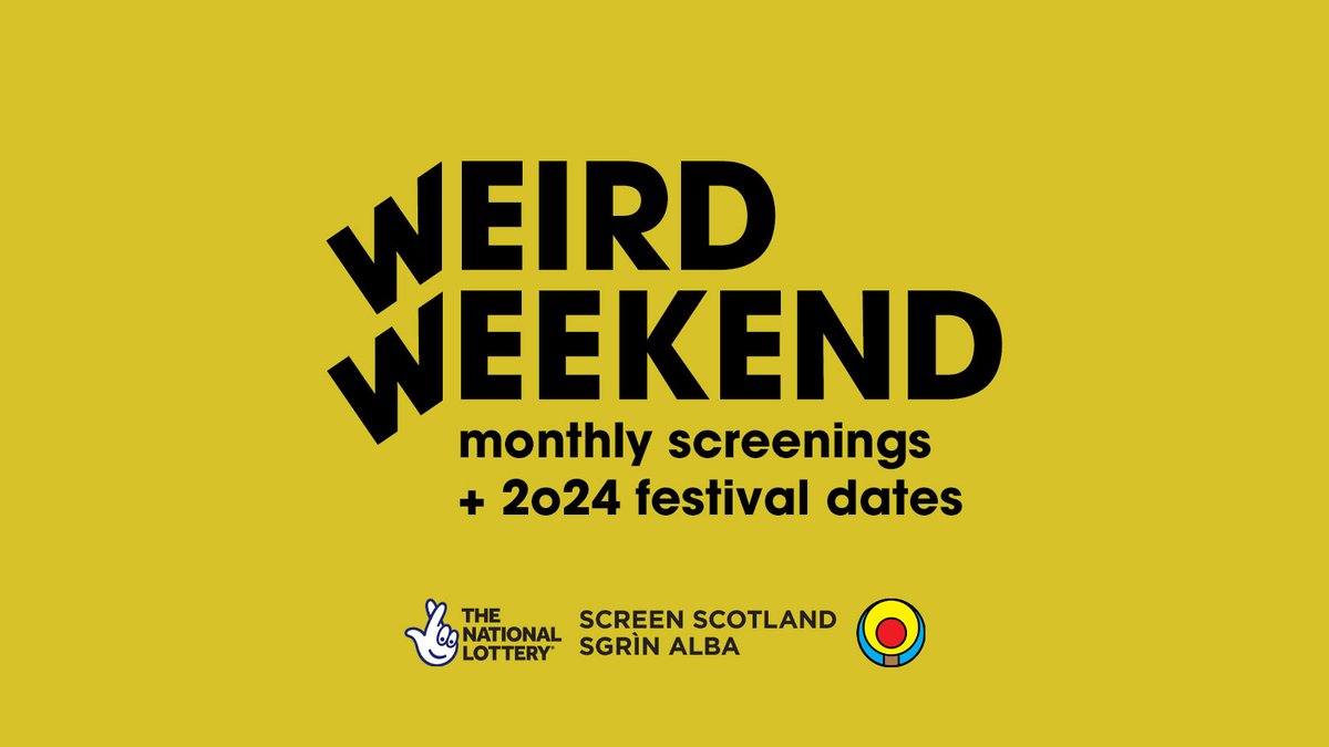 NEWS! Weird Weekend IV will take place 25-27th October 2024 at @glasgowamis 🥳

+ on 29/03 we're launching our monthly screening series, also at GAMIS Cinema, with the Scottish premiere of KIM'S VIDEO! 📼

Details: makeitweird.co.uk/monthly
Tix: weirdweekend.eventive.org/schedule #MakeItWeird