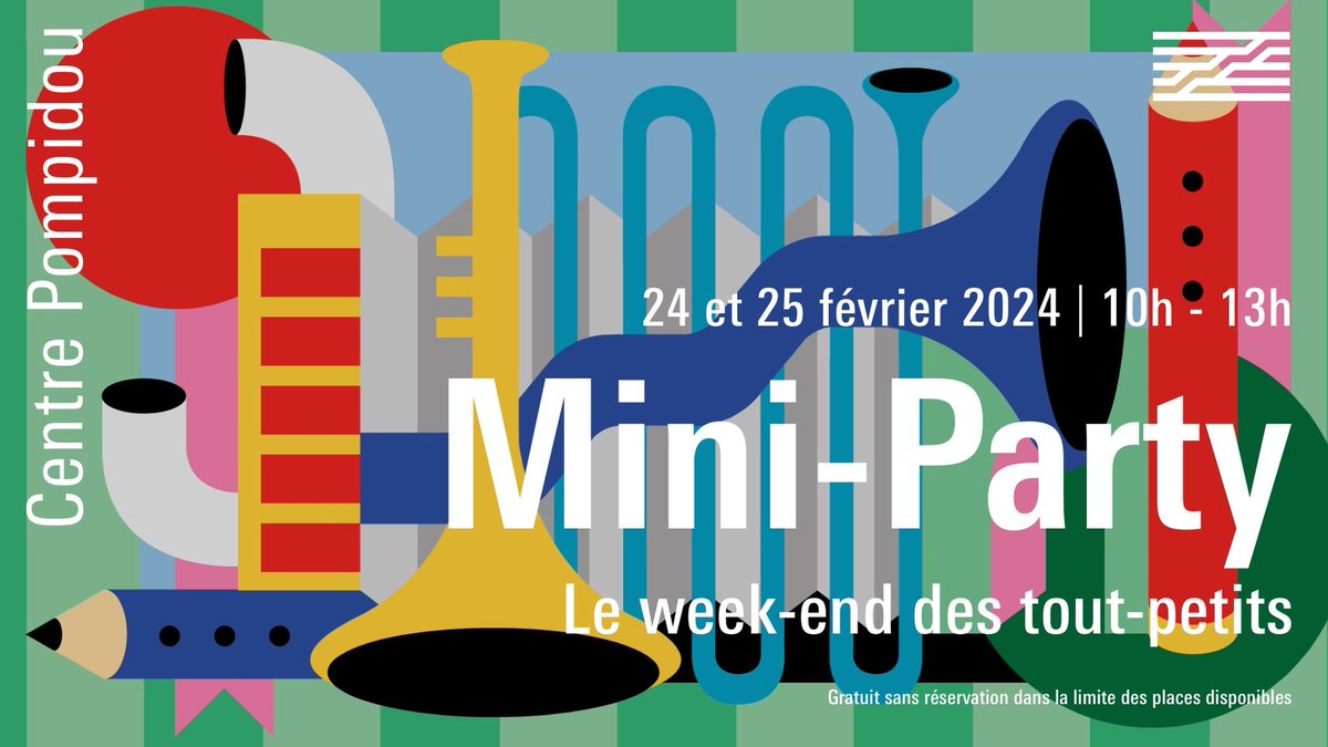 parisparisfr's tweet photo. 24-25 févr. Le @CentrePompidou accueille les tout-petits pour une #MiniParty spécialement conçue pour eux. Lors de deux matinées exceptionnelles, une performance musicale, des ateliers sensoriels et sonores, des danses ou des contes, un spectacle et bien d'autres activités sont à découvrir. https://t.co/oIPy4BaXSQ Le week-end des tout-petits. Entrée libre.