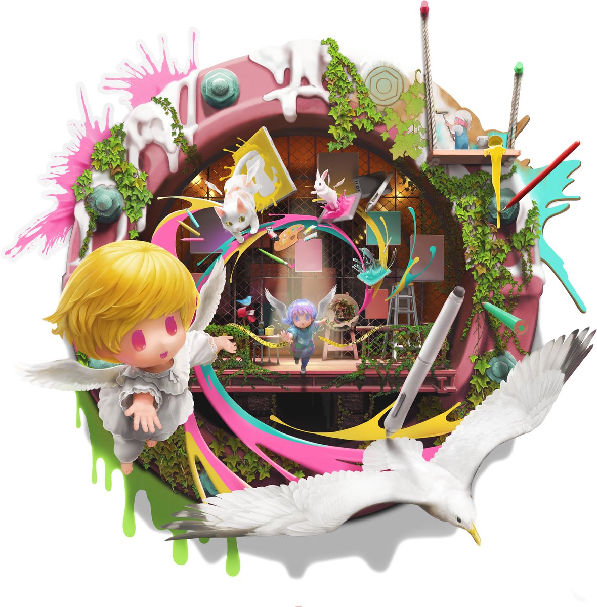 「#フォロワー1万以下の神絵師発掘したい神絵師ではないですが立体っぽい絵を描くのが」|ねこいた/Nekoita @5月コミティアD24aのイラスト
