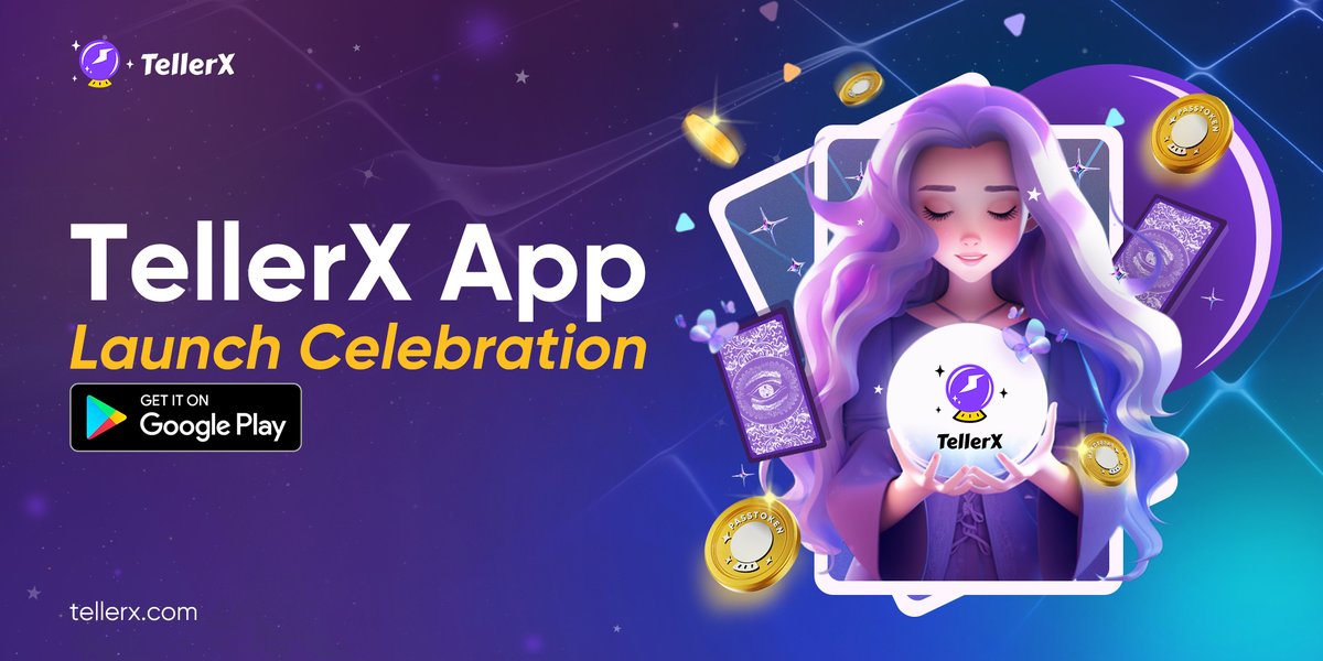 Exciting Update from #TellerX! 🎉

Thousands have tested it, and now the TellerX app is officially live on Google Play! 📲

Experience a whole new level with our #web3-powered #spirituality app driven by #AI. Get personalized #fortunetelling sessions from genuine #astrologers. 🔮