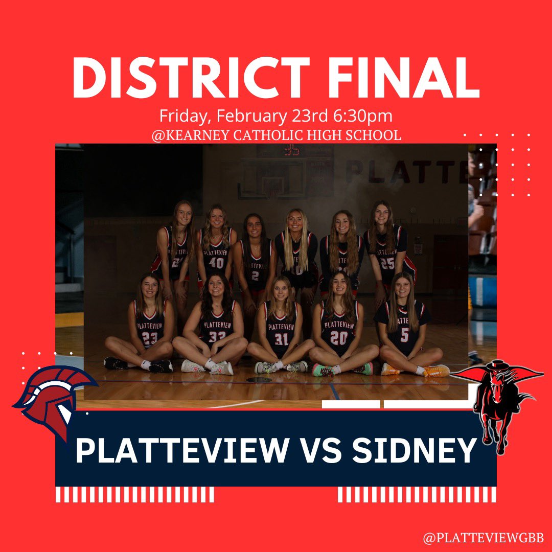 PlatteviewGBB's tweet image. 🏀🏀GameDay!!🏀🏀 
📍Kearney Catholic 
🆚 Sidney 
⏰ Varsity Girls 6:30pm 
📺 youtube.com/results?search… 
👏Come out and support!!  #1sec
🍿District Championship