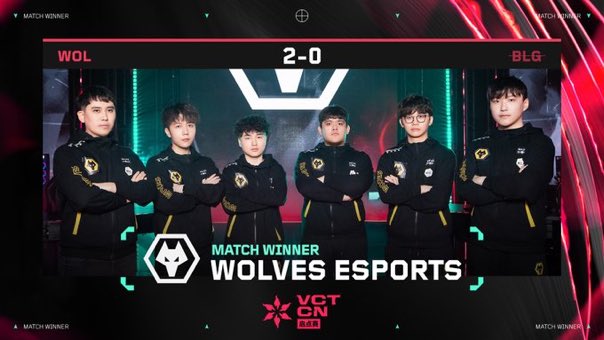 Wolves Esports (@wolvesesports) on Twitter photo Our first #VCTCN match couldn’t have gone better! We take the clean 2-0 over <a href="/BilibiliGaming/">Bilibili Gaming</a> 🔥
GG 👏
#ONEPACK Our first #VCTCN match couldn’t have gone better! We take the clean 2-0 over <a href="/BilibiliGaming/">Bilibili Gaming</a> 🔥
GG 👏
#ONEPACK