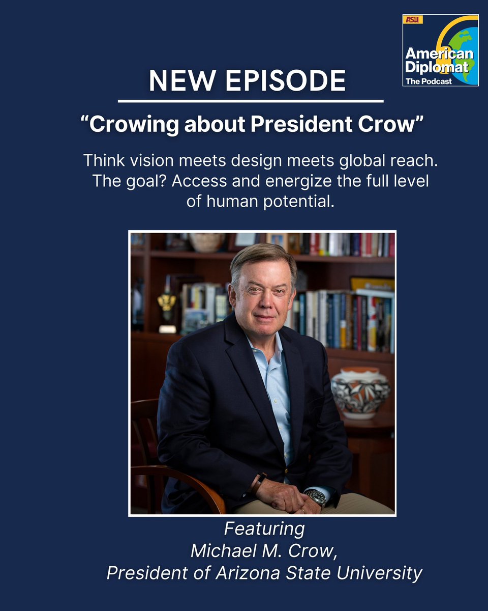 Join us for an enlightening conversation with our very special guest, Michael M. Crow, the President of Arizona State University. Discover insights that redefine the landscape of learning and embrace the power of open minds and inclusive education. 

podcasts.apple.com/us/podcast/ame…