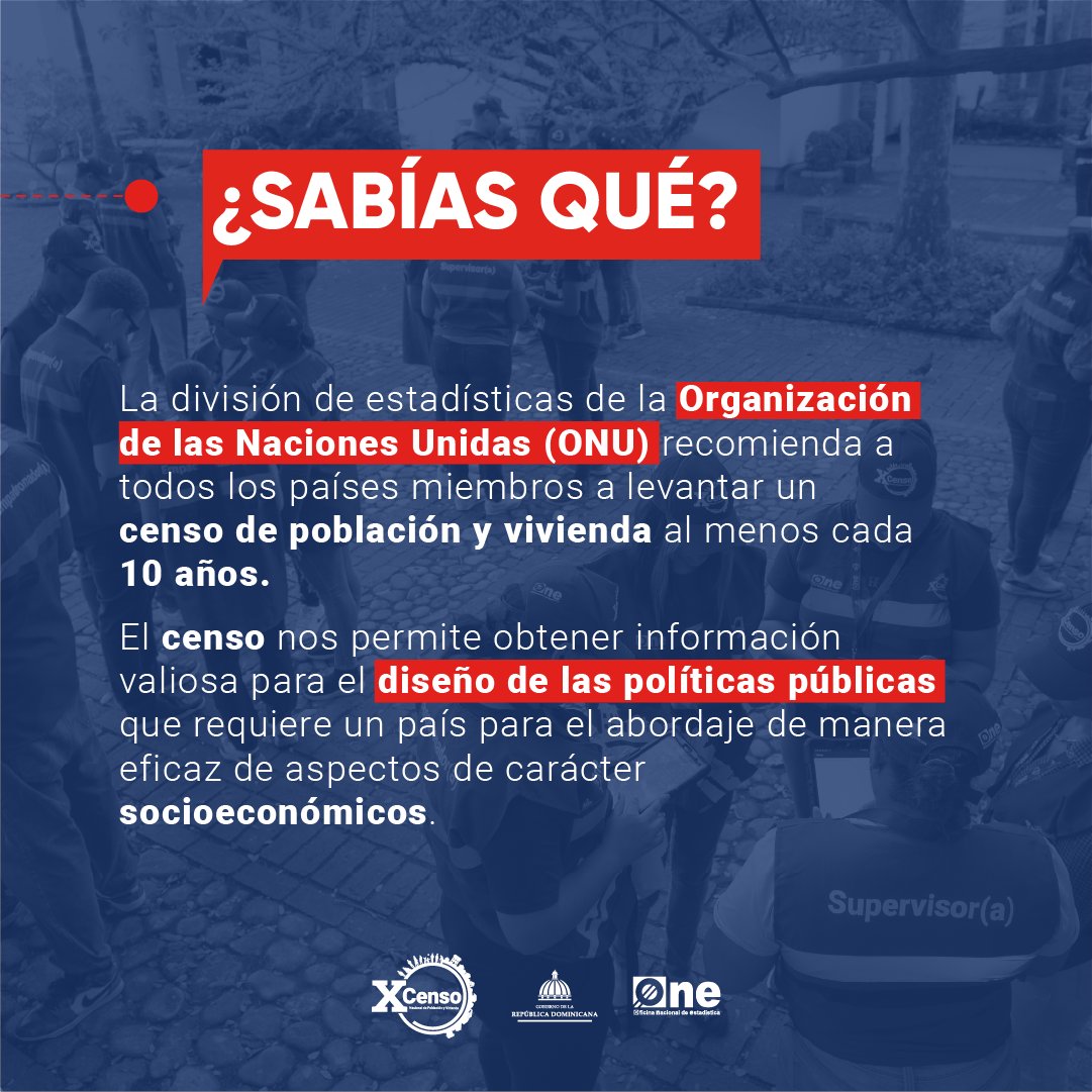 Esta es una de las razones por las que deben realizarse los censos poblacionales cada 10 años. 💪  #ONERD #CENSOSRD #XCNPV