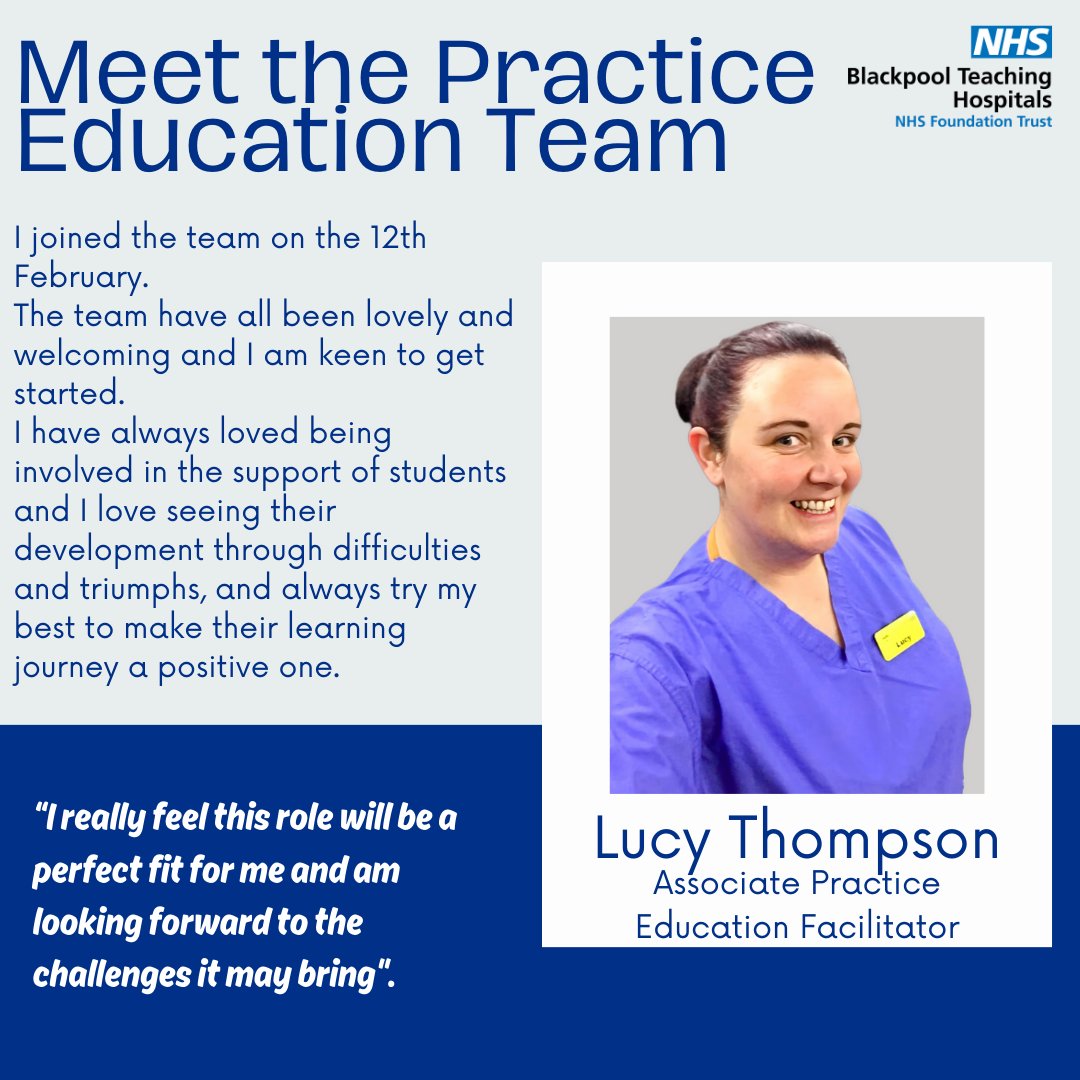 Lucy is a recent addition to the Practice Education team and is passionate about supporting the development and learning of our students. 
#FabFeb #PracticeEducation