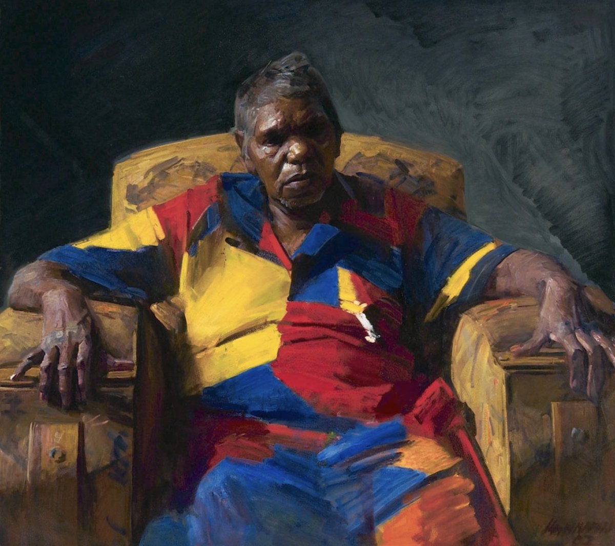 #Portrait of #AboriginalArtist #LindaSyddickNapaltjarri

#OilPainting by #AustralianArtist #RobertHannaford known for his #realist #paintings + #portraits 

#art #artist #artists #realistart #paintingoftheday #artoftheday #portraitartist #portraitart #oilpainting #kunst #künstler