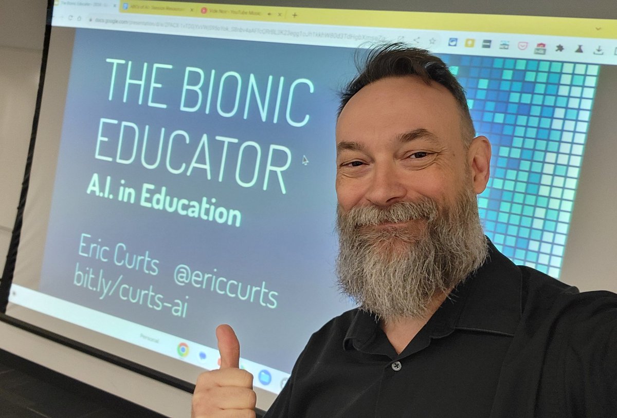 Getting ready to give a keynote presentation on AI in Education for faculty, students, and business leaders at Stark State College. All my AI resources at controlaltachieve.com/ai

#edtech #AI