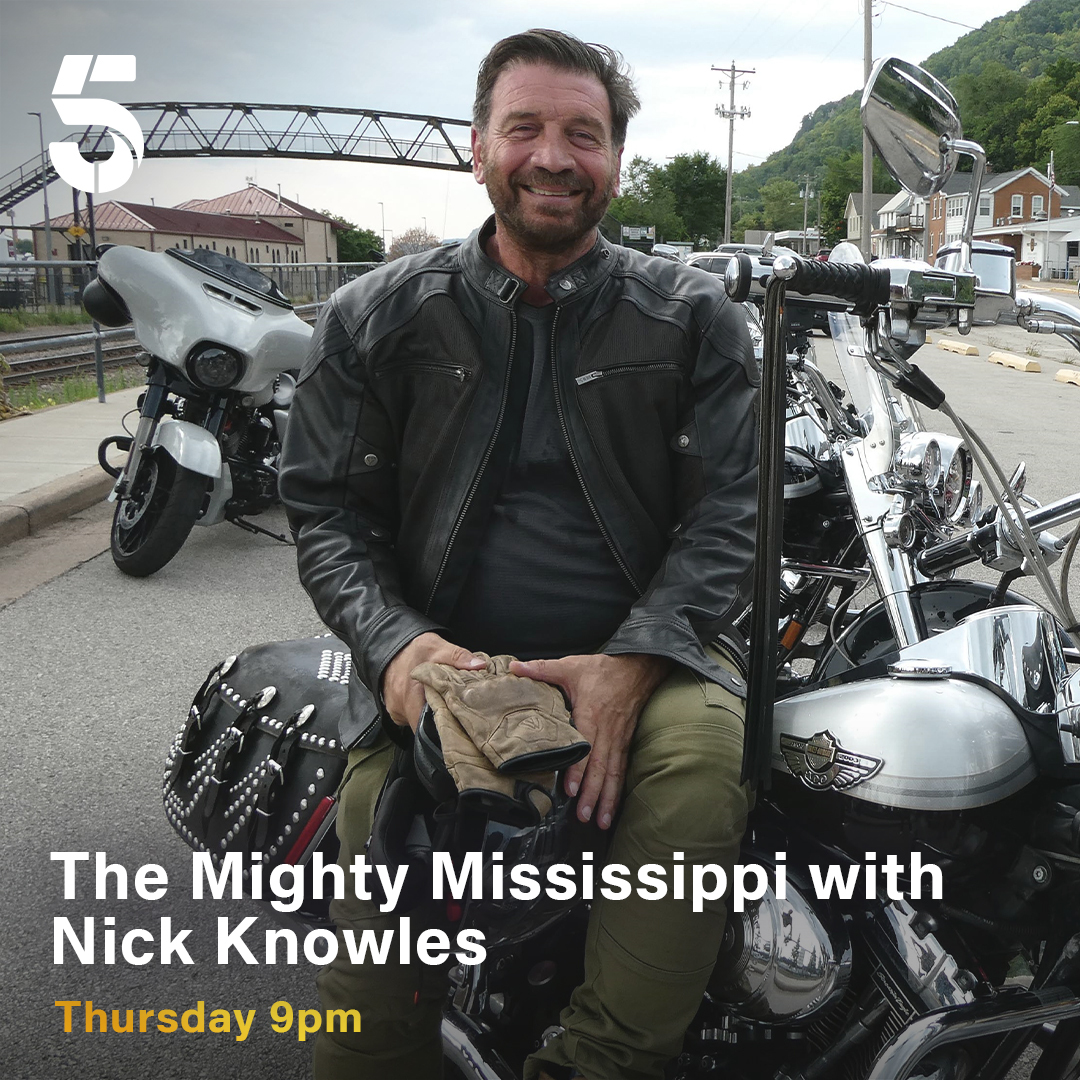 Channel 5 (@channel5_tv) on Twitter photo In his latest adventure, <a href="/MrNickKnowles/">Nick Knowles</a> follows the mighty Mississippi River from Minneapolis in the north all the way south to New Orleans🗺️📍
📺 The Mighty Mississippi with Nick Knowles. Thursday 9pm In his latest adventure, <a href="/MrNickKnowles/">Nick Knowles</a> follows the mighty Mississippi River from Minneapolis in the north all the way south to New Orleans🗺️📍
📺 The Mighty Mississippi with Nick Knowles. Thursday 9pm