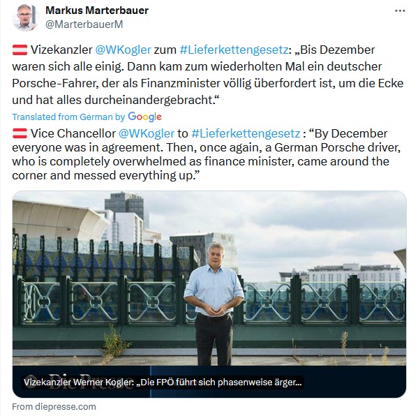 @AVerCampo @OlafScholz @c_lindner We completely agree. German Porsche driver @c_lindner blocking EU legislation is as irritating as @WKogler puts it. Can you tell? 🤔 Post👉x.com/MarterbauerM/s… #HoldBizAccountable #JusticeNotProfit