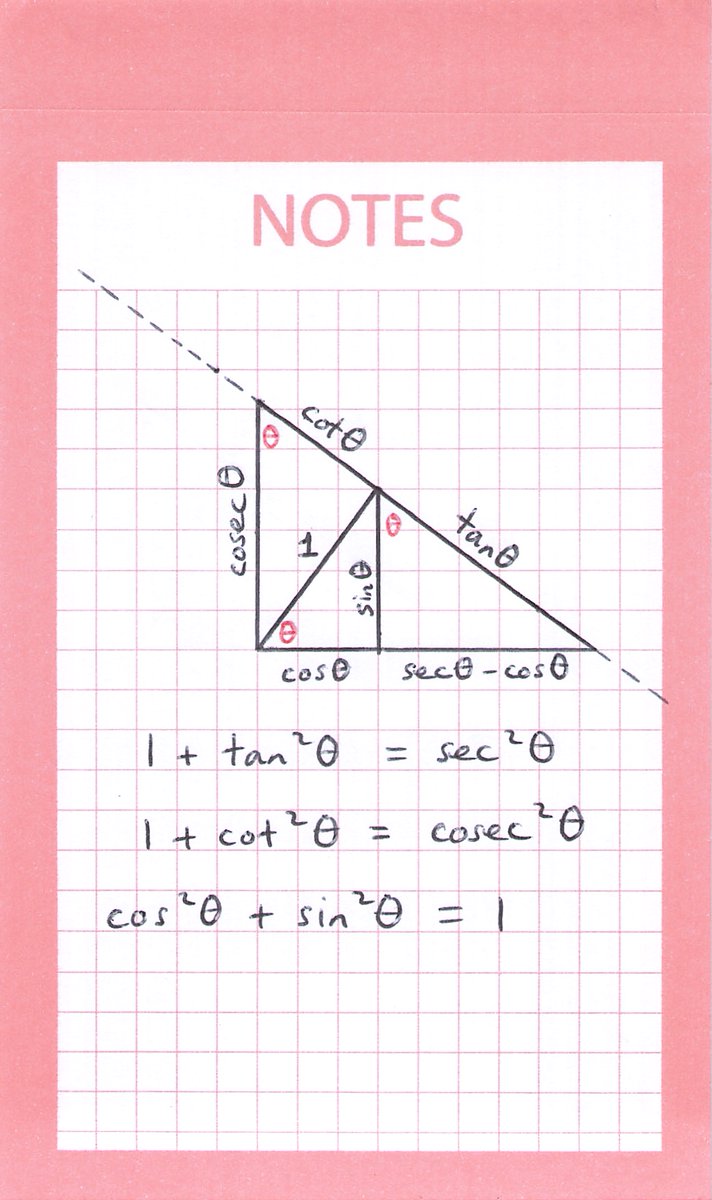 tiago_hands's tweet image. The type of notes the geometer carries around for quick calculations. Circles aren&apos;t required either if you know m_1 x m_2 = -1. #mathnotes #engineeringnotes #trigonometry #sohcahtoa #choshacao