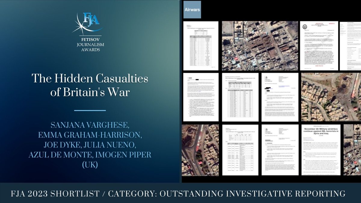 💫#Shortlisted stories for the 2023 #FetisovJournalismAwards: Category: Outstanding Investigative Reporting Series 'The Hidden Casualties of Britain's War' By Sanjana Varghese, @_EmmaGH, Joe Dyke, @julnueno, Azul De Monte, Imogen Piper Learn more: tinyurl.com/mrcrw8k8