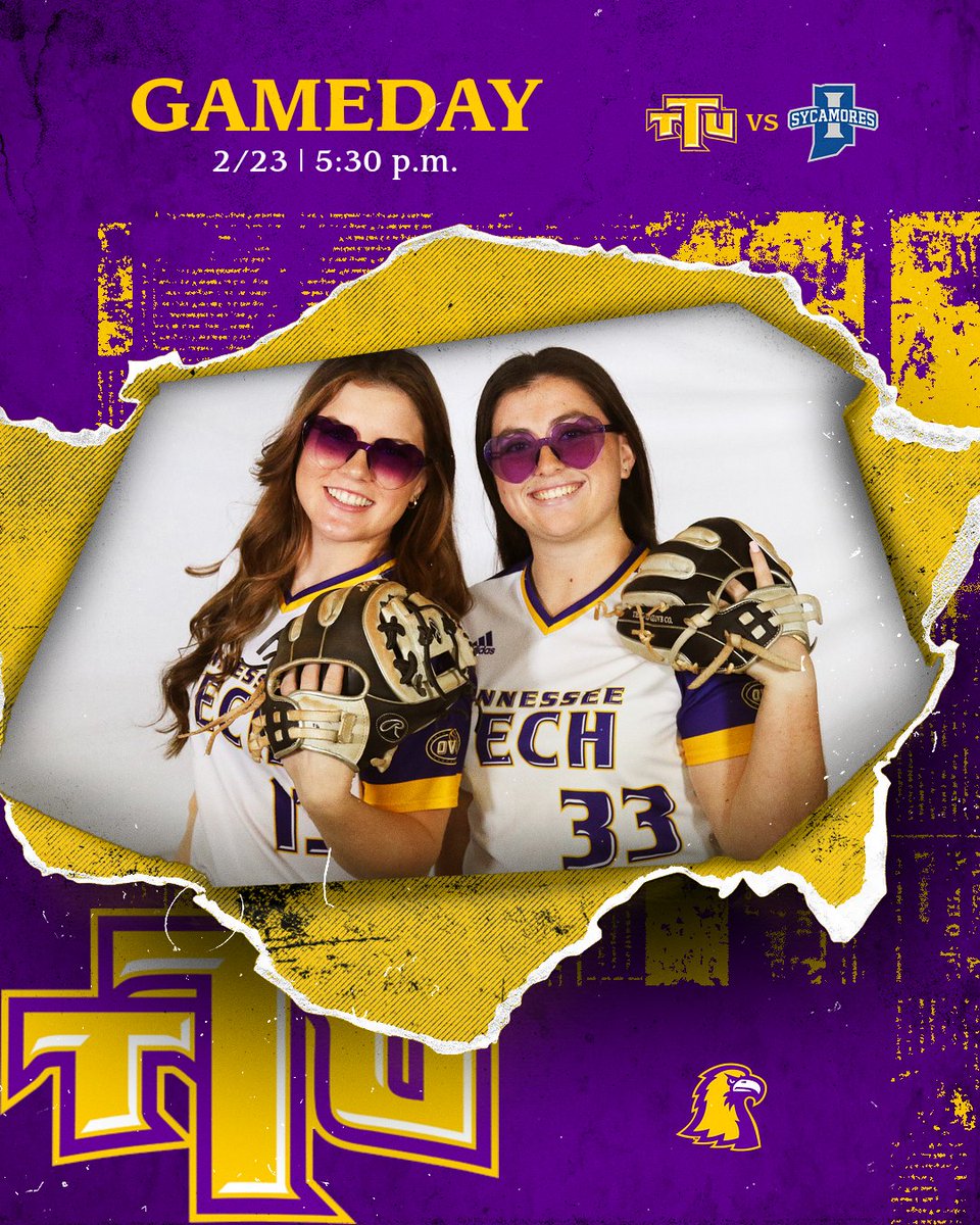TTU_Softball's tweet photo. GAMEDAY IN MEMPHIS! The Golden Eagle softball team takes on DePaul and Indiana State in the first day of the Blues City tournament.
DePAUL STATS: https://t.co/L1GI0fPOiW
INDIANA STATE STATS: https://t.co/UFqIYIhiH9
#WingsUp https://t.co/QEiFMYw6hq
