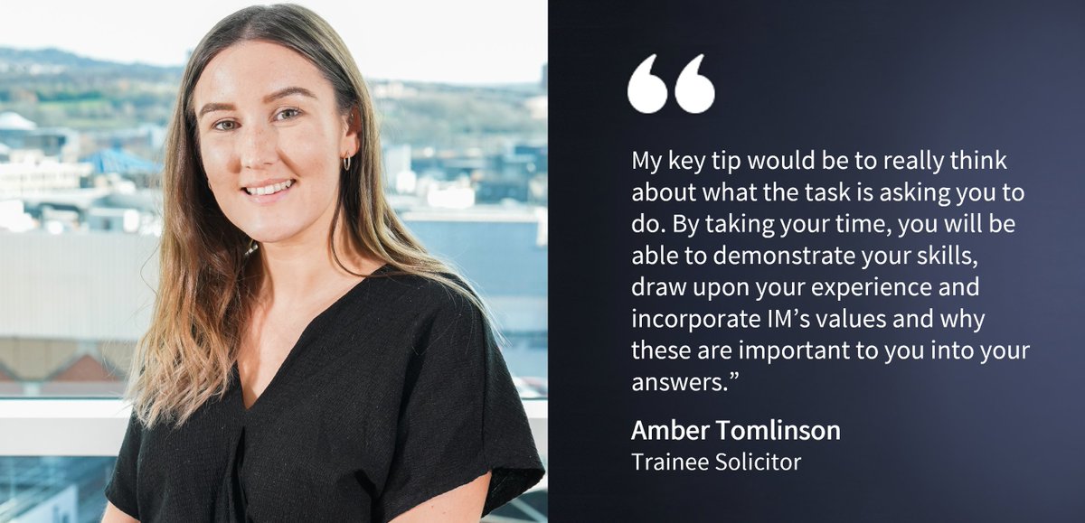 As we head into assessment centre season, Amber, a current #TraineeSolicitor in our Newcastle office, shares her top tip for success.
