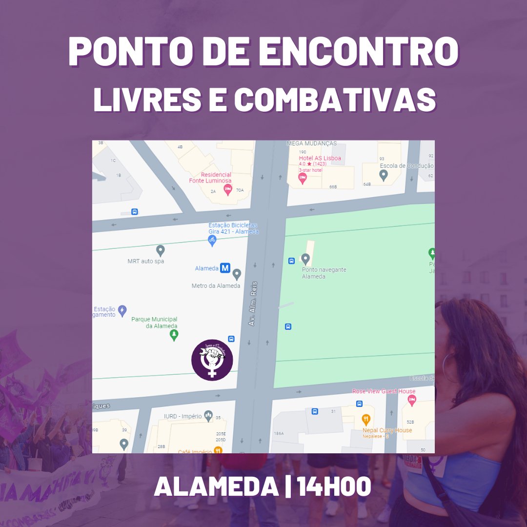 livcombat's tweet photo. 📍PONTO DE ENCONTRO
Livres e Combativas na Manifestação contra o Racismo e a Xenofobia

Alameda Afonso Henriques, 14h00.

Junta-te a nós! ✊♀️⚧️ https://t.co/EWtLsQCk4O