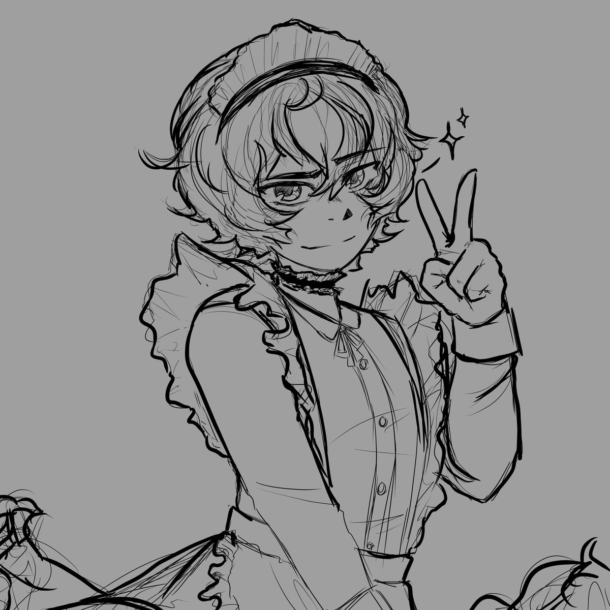 Engl: Zone in a maid outfit ✨

FR: Zone dans une tenue de maid ✨