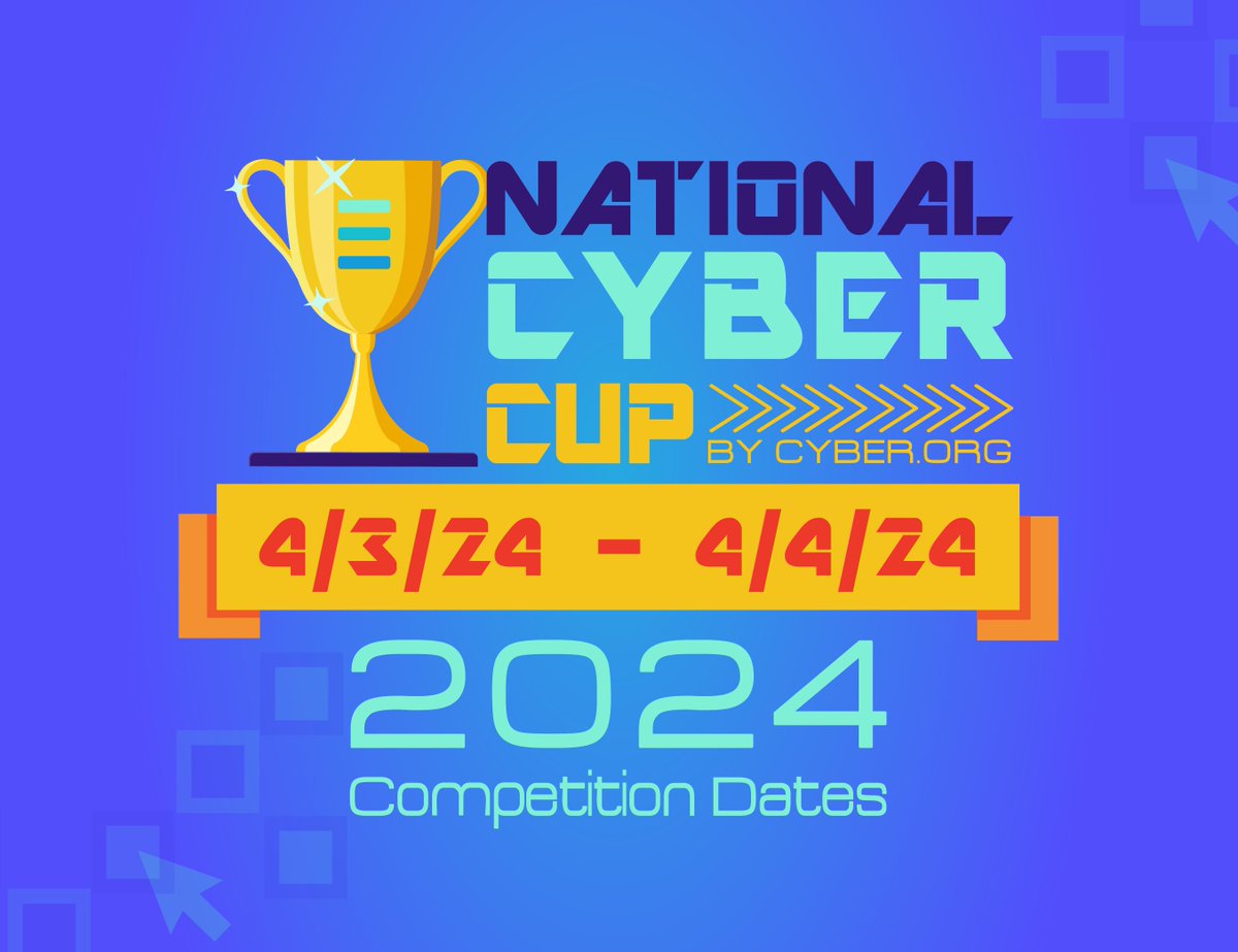 Registration is open for the National Cyber Cup by CYBER.ORG! For more info and to register visit our website: cyber.org/national-cyber…