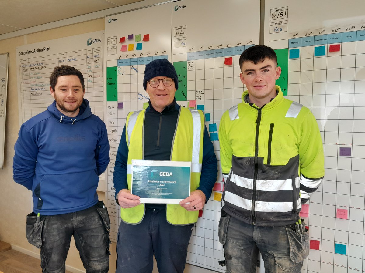 Geda_Const's tweet image. Congrats to all GEDA site teams on achieving their 'Excellence in Safety Awards'!  

These awards acknowledge sites for delivering high standards of health and safety without having any accidents or incidents between June - December 2023.  

Keep up the good work! #ThinkSafety