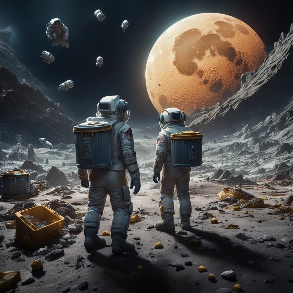 While excited about the latest commercial endeavors on the moon. A speculative look circa, 2036. #spacex #environment #exploitation #footprint #Resource