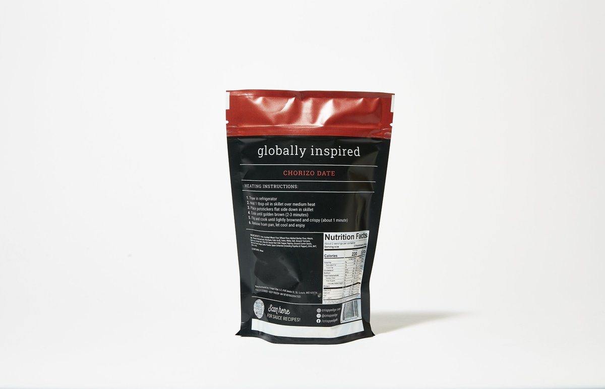 Our Chorizo Date Potstickers feature a sweet and savory chorizo and date filling inside a dumpling made of turmeric dough! What’s your favorite Crispy Edge flavor?